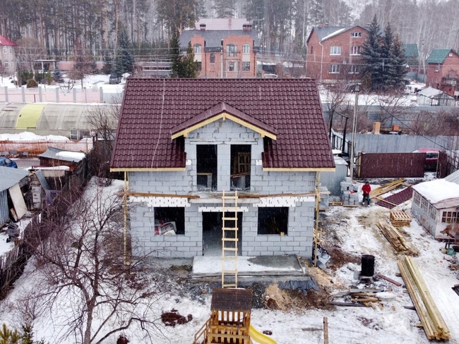 Готовая коробка дома ГК Урал-Строй
